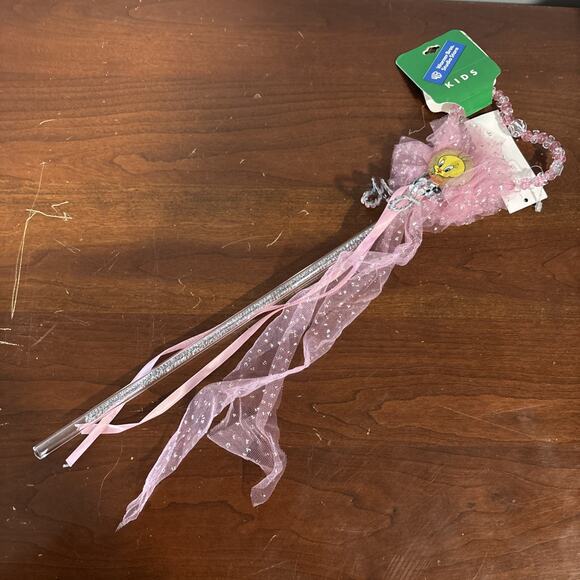 Warner Bros. Studio Store Looney Tunes Tweety Pink Heart Princess Wand Vintage - Picture 2 of 7